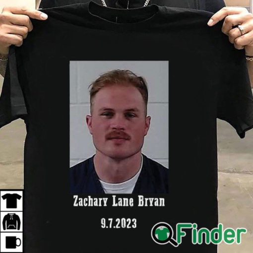 T shirt black Zach Bryan Mugshot T Shirt