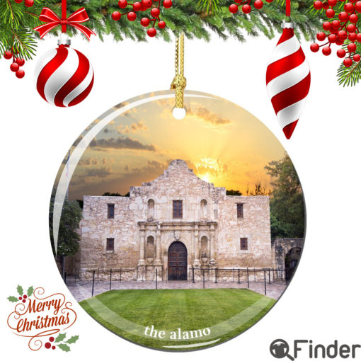 The Alamo Christmas Ornament Porcelain