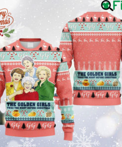 The Golden Girl Pink Ugly Christmas Sweater, Golden Girls Sweatshirt, Golden Girls TV Show Ugly All Over Print Sweater