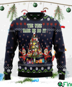 The Wine Make Me Do It Ugly Christmas Sweater Unique Gift