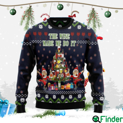 The Wine Make Me Do It Ugly Christmas Sweater Unique Gift