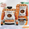 Tito's Handmade Ugly Christmas Sweater, Vodka Winter Xmas Sweatshirts, Vodka Logo All Over Printed Sweater, Gift For Him, Christmas Gifts