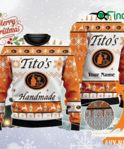 Tito's Handmade Ugly Christmas Sweater, Vodka Winter Xmas Sweatshirts, Vodka Logo All Over Printed Sweater, Gift For Him, Christmas Gifts