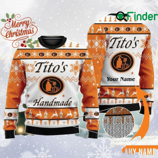 Tito's Handmade Ugly Christmas Sweater, Vodka Winter Xmas Sweatshirts, Vodka Logo All Over Printed Sweater, Gift For Him, Christmas Gifts