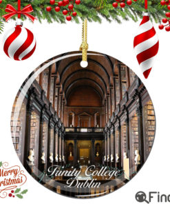 Trinity College Library Dublin Christmas Ornament Porcelain