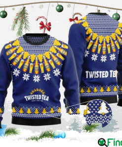 Twisted Tea Heart Pattern Fair Isle Ugly Sweater