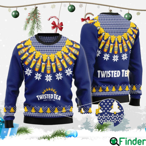 Twisted Tea Heart Pattern Fair Isle Ugly Sweater