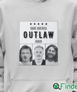 Unisex Hoodie Zach Bryan Mugshot Make America Outlaw Again shirt