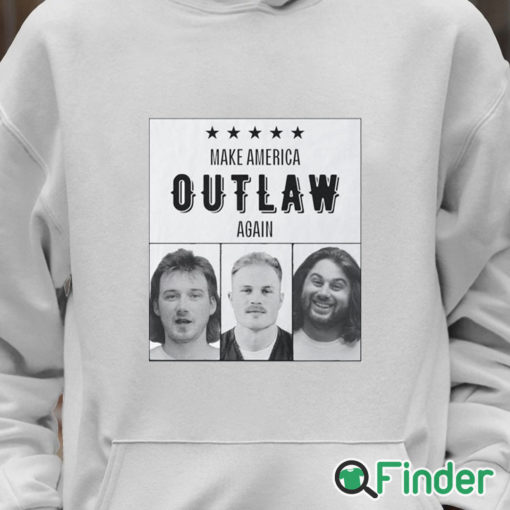 Unisex Hoodie Zach Bryan Mugshot Make America Outlaw Again shirt