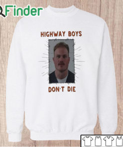 Unisex Sweatshirt Zach Bryan Mugshot t shirt Highway Boys Don't Die t shirt