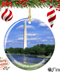 Washington Monument Porcelain Christmas Ornament
