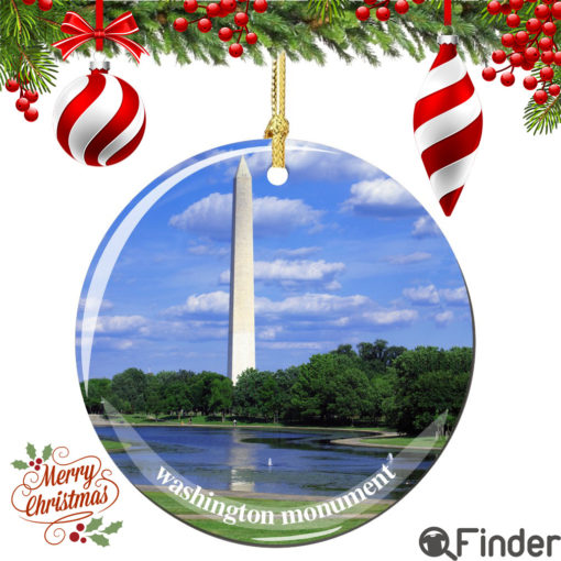 Washington Monument Porcelain Christmas Ornament