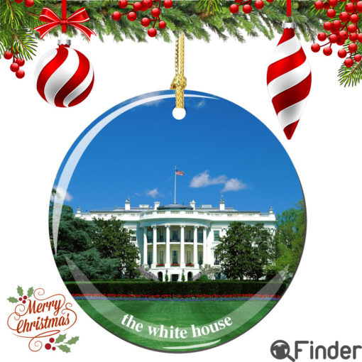White House Porcelain Christmas Ornament