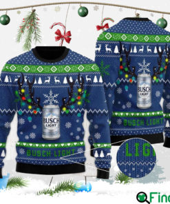 Xmas Deer Busch Light 3D Printed Ugly Christmas Sweater
