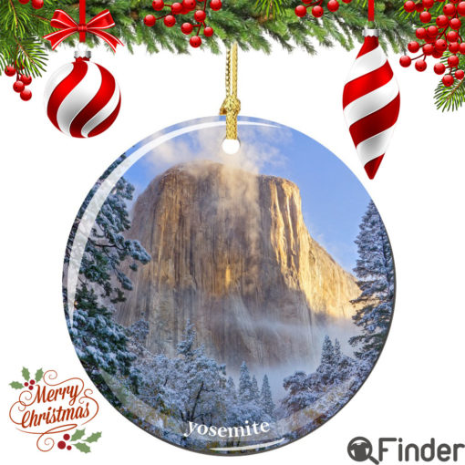 Yosemite National Park Porcelain Christmas Ornament