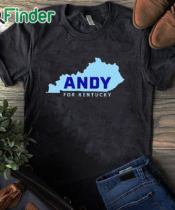black T shirt Andy For Kentucky Map Shirt