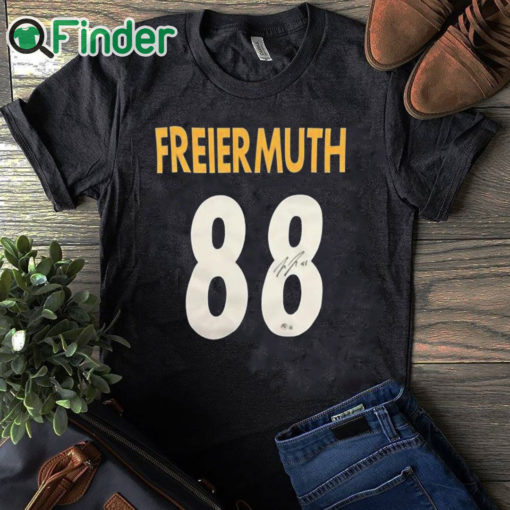 black T shirt Autographed Pat Freiermuth 88 Shirt