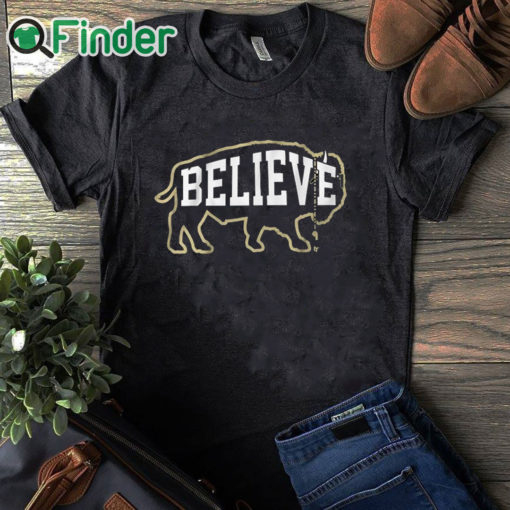 black T shirt Colorado Buffaloes football Believe Buffalo Shirt