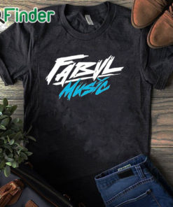 black T shirt Fabvl Music Shirt