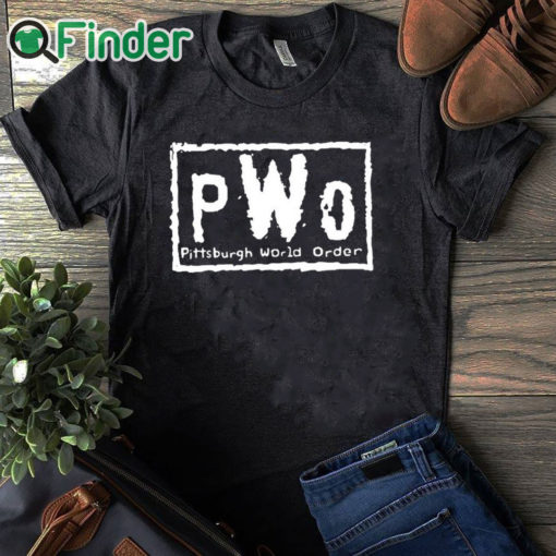black T shirt Pwo Pittsburgh World Order Shirt