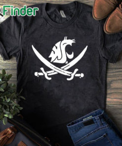 black T shirt WSU Mike Leach Pirates Shirt