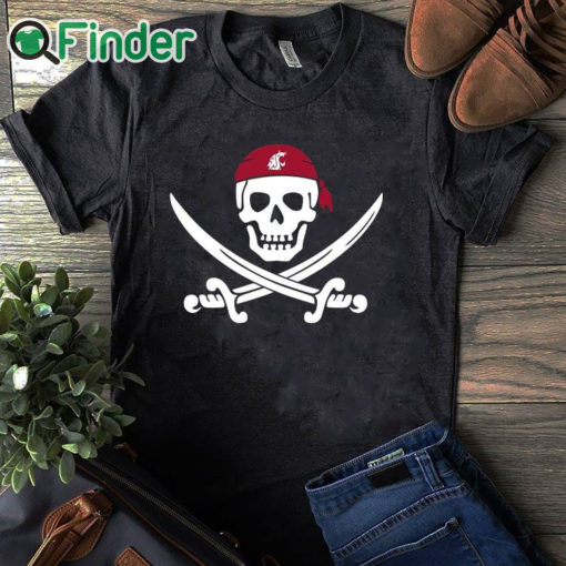 black T shirt Washington State Pirate Shirt