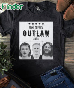 black T shirt Zach Bryan Mugshot Make America Outlaw Again shirt