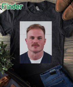 black T shirt Zach Bryan Mugshot Shirt