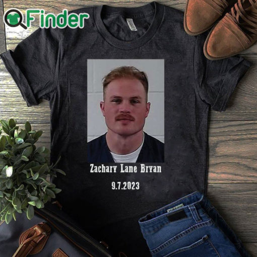 black T shirt Zach Bryan Mugshot T Shirt