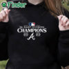 black hoodie Atlanta Braves 2023 NL East Division Champions Logo Shirt