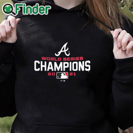 black hoodie Atlanta Braves Youth 2023 NL East Division Champions Locker Room Shirt