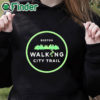 black hoodie Boston Walking City Trail Shirt