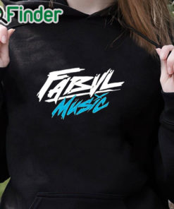 black hoodie Fabvl Music Shirt