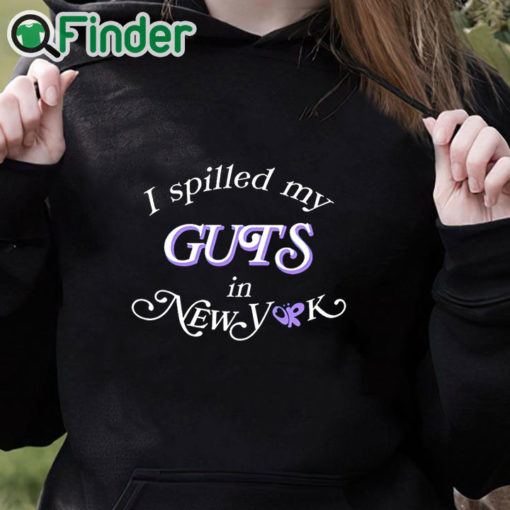 black hoodie I Spilled My Guts In New York Shirt