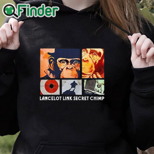 black hoodie Lancelot Link Secret Chimp T Shirt