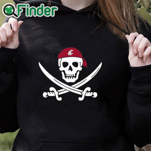 black hoodie Washington State Pirate Shirt