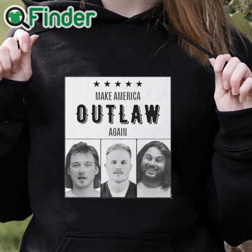 black hoodie Zach Bryan Mugshot Make America Outlaw Again shirt