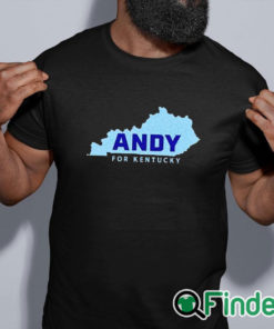 black shirt Andy For Kentucky Map Shirt