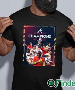 black shirt Atlanta Braves Back 5 Back NL East Division Champions Shirt