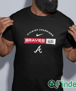 black shirt Atlanta Braves Nike 2023 NL East Division Champions Shirt