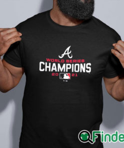black shirt Atlanta Braves Youth 2023 NL East Division Champions Locker Room Shirt
