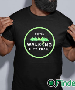 black shirt Boston Walking City Trail Shirt