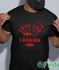 black shirt Carlos Penavega Love For Lahaina Maui Powerhouse Gym Shirt