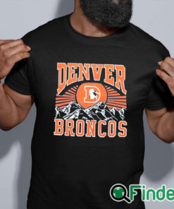 black shirt Denver Broncos Mountains T Shirt