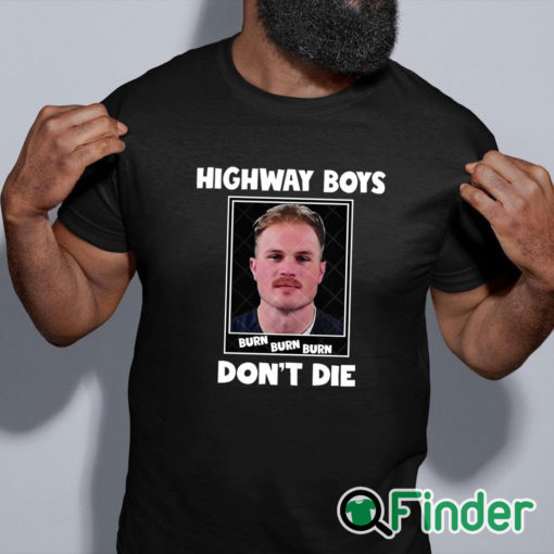 black shirt Highway Boys Don't Die Zach Bryan Mugshot Shirt