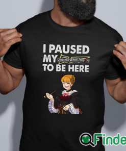 black shirt I Paused My Umineko When They Cry To Be Here T Shirt