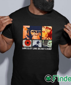 black shirt Lancelot Link Secret Chimp T Shirt
