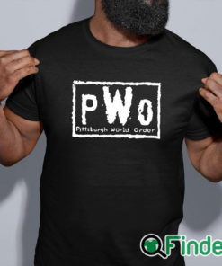 black shirt Pwo Pittsburgh World Order Shirt