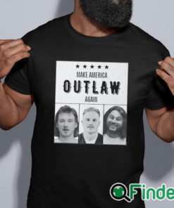 black shirt Zach Bryan Mugshot Make America Outlaw Again shirt