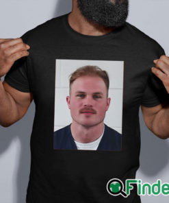 black shirt Zach Bryan Mugshot Shirt